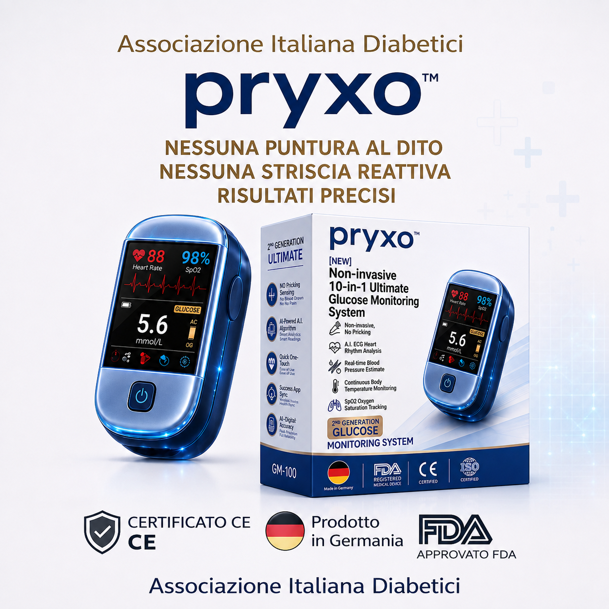 No more needles and pain! 🔥 | Pryxo™ Non-Invasive Blood Glucose Meter – Easy and Accurate Blood Sugar Monitoring, Wherever You Are 🔥