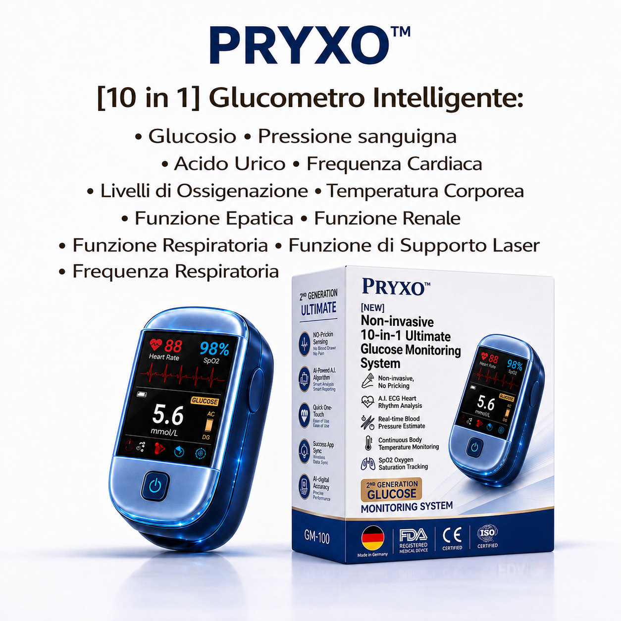 No more needles and pain! 🔥 | Pryxo™ Non-Invasive Blood Glucose Meter – Easy and Accurate Blood Sugar Monitoring, Wherever You Are 🔥