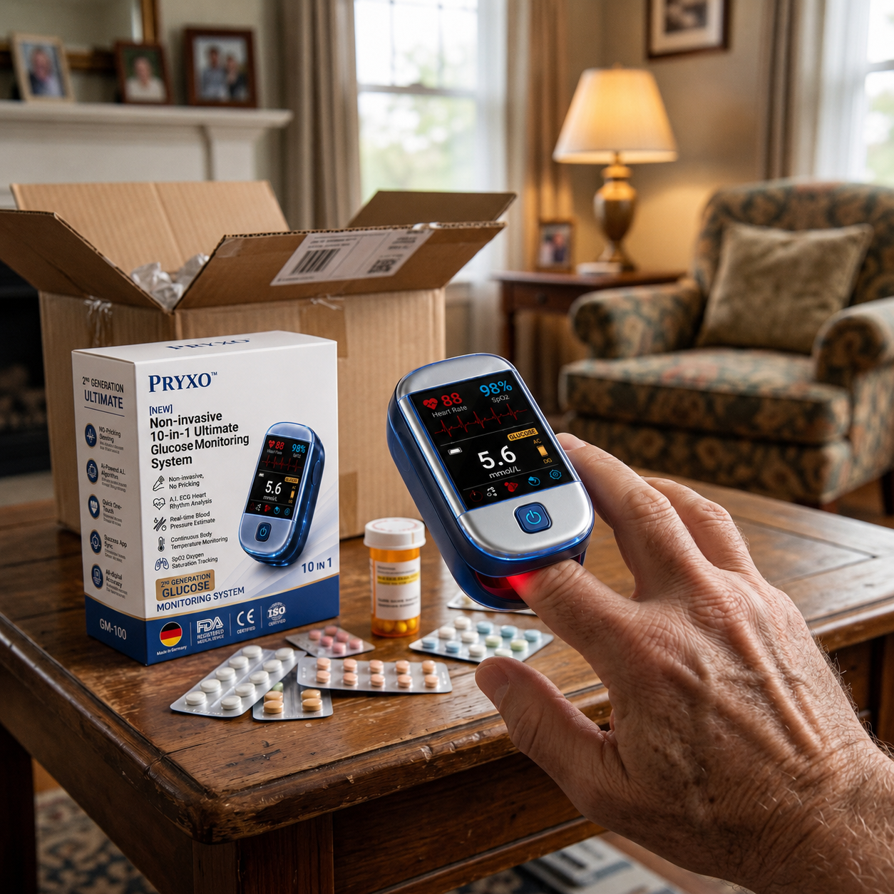 No more needles and pain! 🔥 | Pryxo™ Non-Invasive Blood Glucose Meter – Easy and Accurate Blood Sugar Monitoring, Wherever You Are 🔥